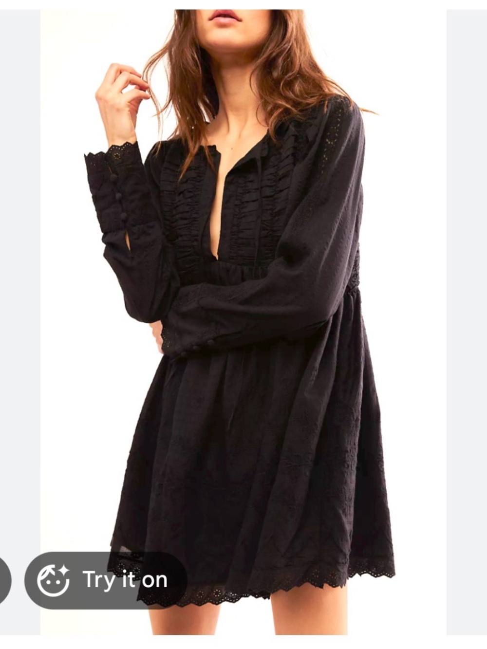 Free People Black Mini Dress